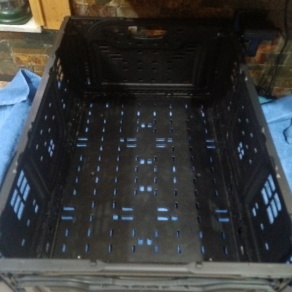 SS # 4 Foldable Black High Density Plastic Storage Bin 23.5 x 15.5 x 8 - Picture 12 of 12